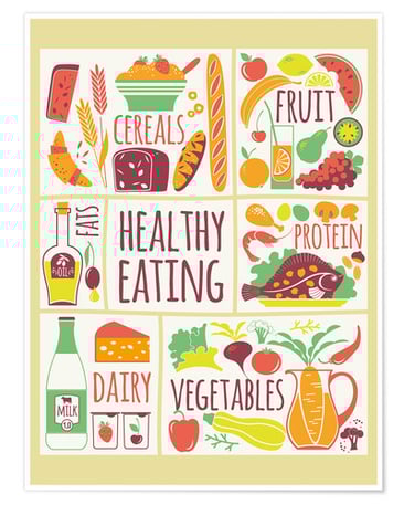 poster for eat healthy food
