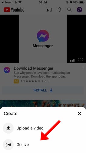 Go-live-phone-YouTube-Live