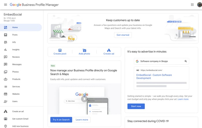 Google-Business-account-edit-page