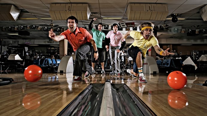 men bowling competition event
