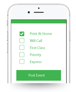 a mobile device picture for purplepass delivery options