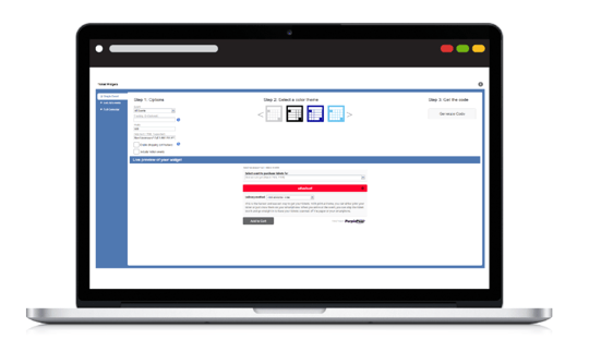 a ticketing widget 