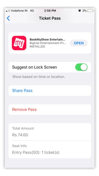 apple ticket pass sharing options