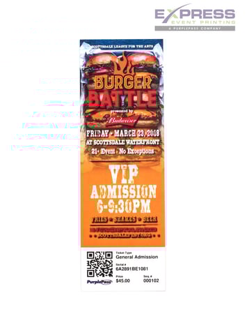 Purplepass ticket for Burger Battle