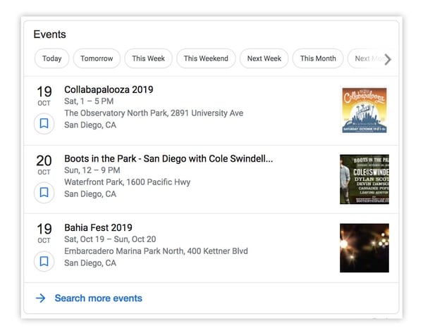list of community events in san diego