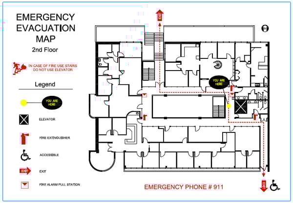 example of emergency evacuation map