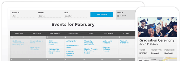 Events for February calendar