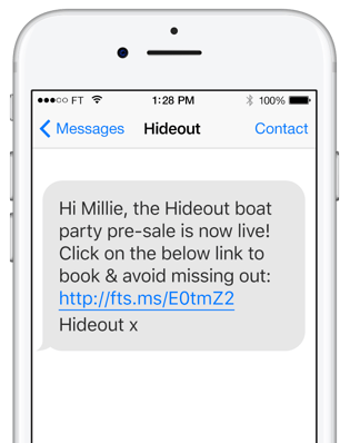 sample direct link is sms messages 