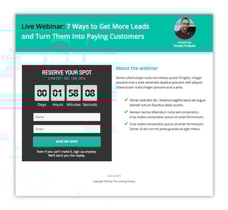 live webinar registration
