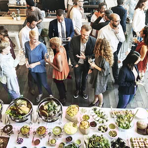 group of people meeting in person in the nonprofit marketing event 