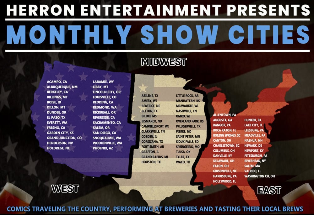 map-of-shows-for-Herron-Entertainment