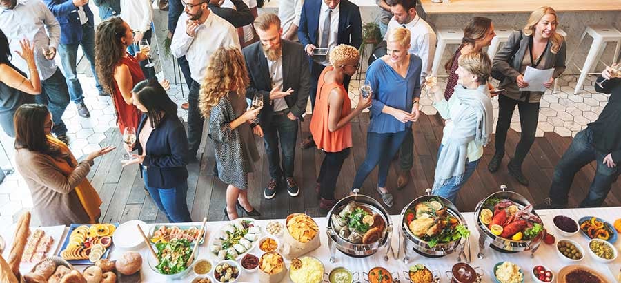 people-at-a-party-eating-food