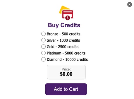 purchasing credits for purplepass sms tool