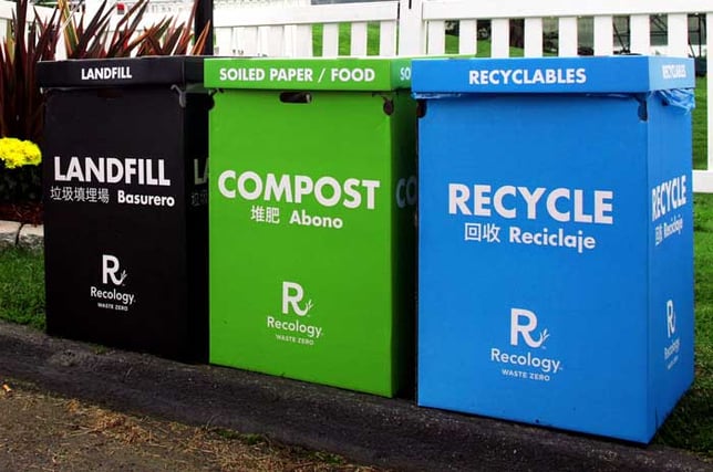 recycle bins for an event