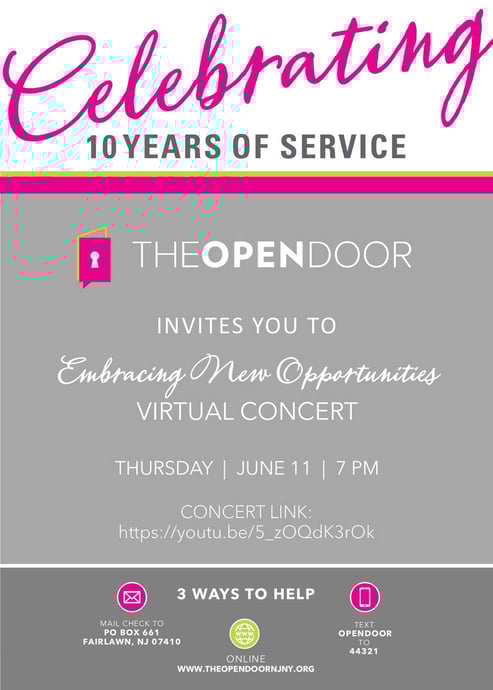 The Open Door poster for their virtual concert