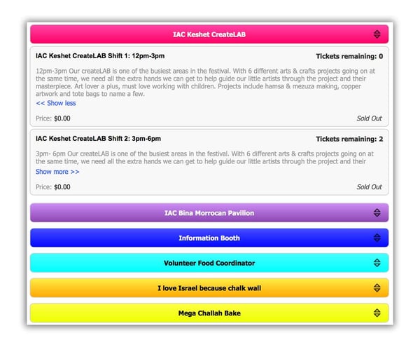 IAC Keshet CreateLAB volunteer event page
