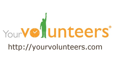 YourVolunteers Logo with its website URL